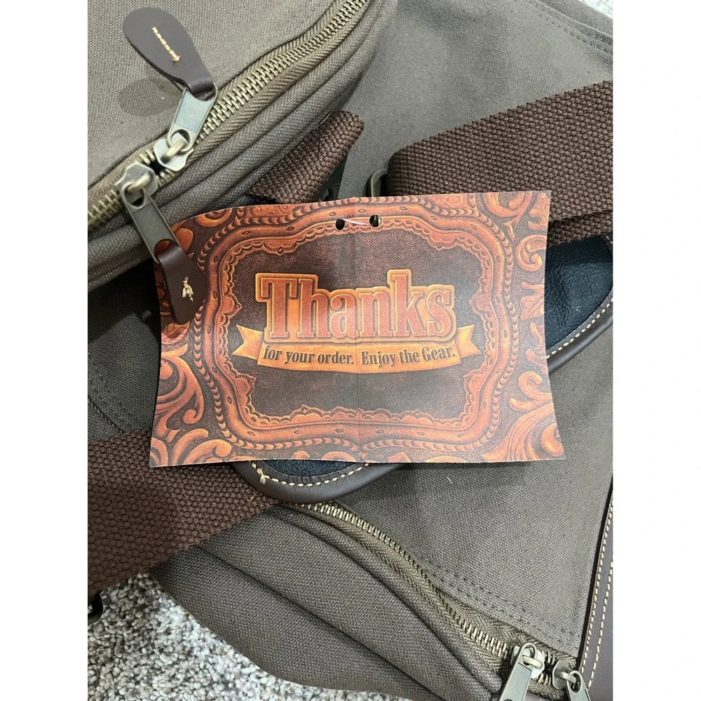 Marlboro Gear 2004 Brown Canvas Leather Trim Duffel Travel Bag NWT Vintage